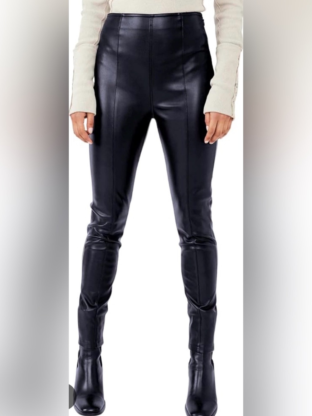Stoosh Black Faux Leather Pants